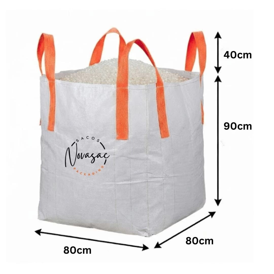 Big Bag Open Top Flat Base 80x80x90 Non-Laminated PP — image 2