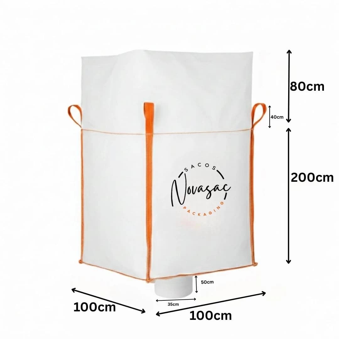 Big Bag Skirt Discharge Spout 100x100x200 Non-Laminated PP — image 2