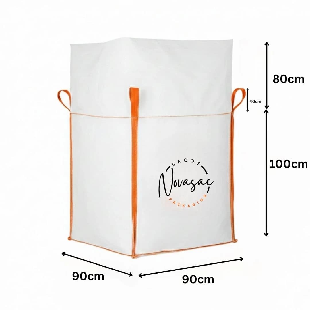 Big Bag Skirt Flat Base 90x90x100 Non-Laminated PP — image 2