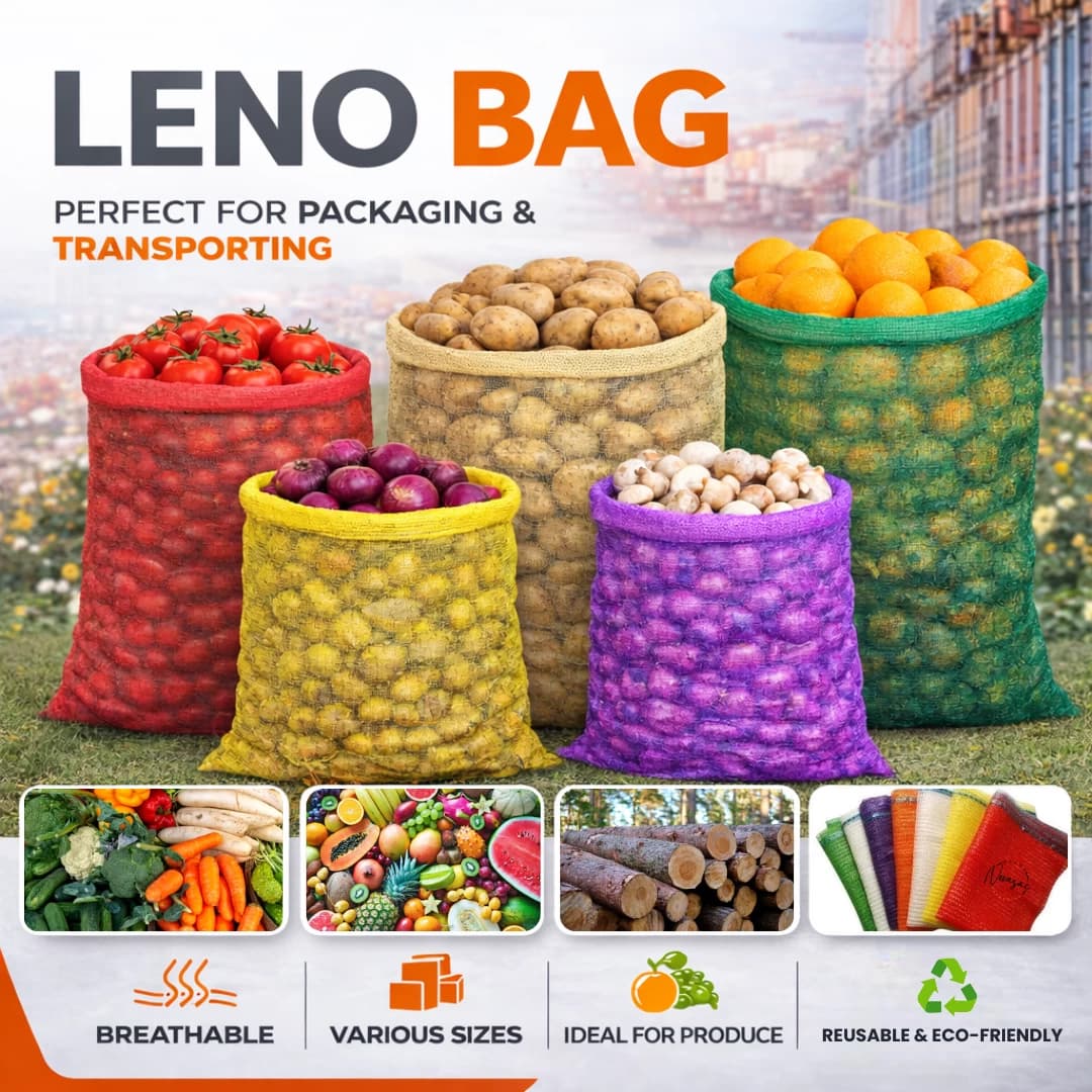Leno Small Bag 53x82cm Open top with Drawstring Non Laminated PP — image 4